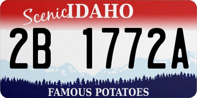 ID license plate 2B1772A