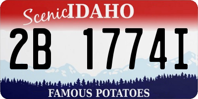 ID license plate 2B1774I