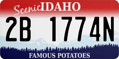 ID license plate 2B1774N