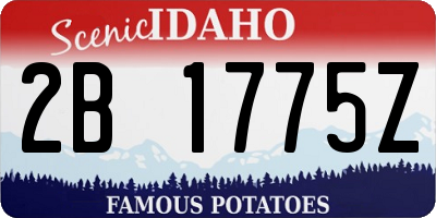 ID license plate 2B1775Z