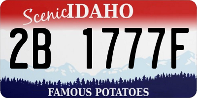 ID license plate 2B1777F