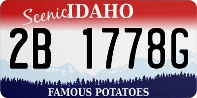 ID license plate 2B1778G