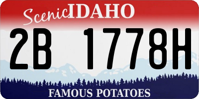 ID license plate 2B1778H