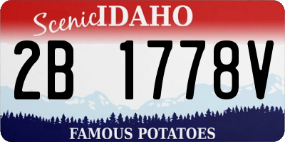 ID license plate 2B1778V
