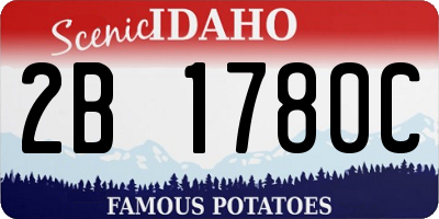 ID license plate 2B1780C