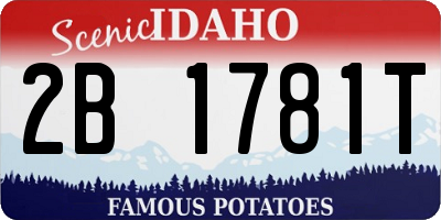ID license plate 2B1781T