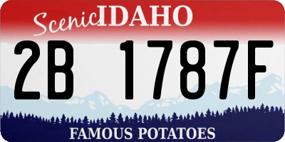 ID license plate 2B1787F