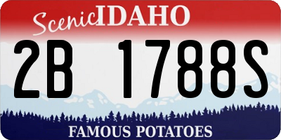ID license plate 2B1788S