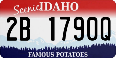 ID license plate 2B1790Q