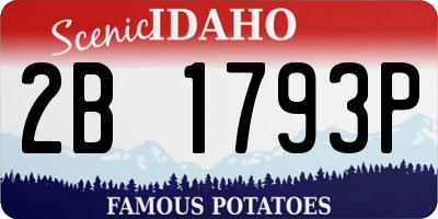 ID license plate 2B1793P