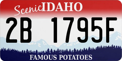 ID license plate 2B1795F
