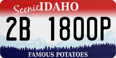 ID license plate 2B1800P
