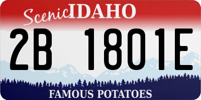 ID license plate 2B1801E