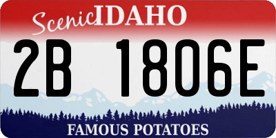 ID license plate 2B1806E
