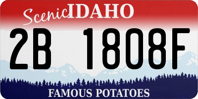 ID license plate 2B1808F