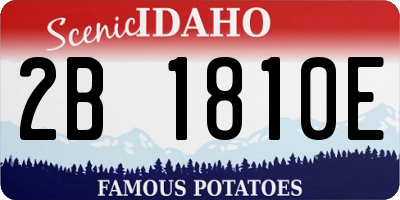 ID license plate 2B1810E
