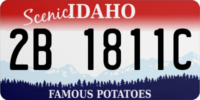 ID license plate 2B1811C