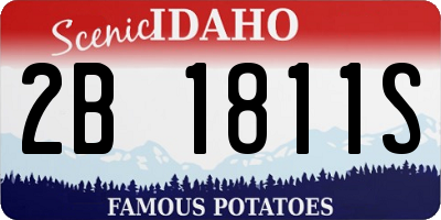 ID license plate 2B1811S