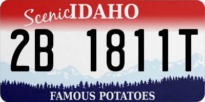 ID license plate 2B1811T