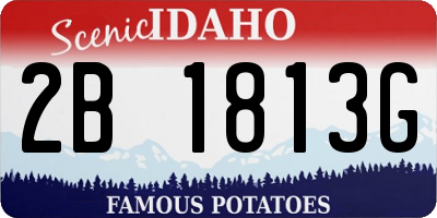 ID license plate 2B1813G