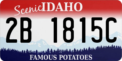 ID license plate 2B1815C