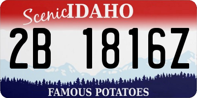 ID license plate 2B1816Z