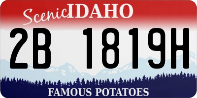 ID license plate 2B1819H