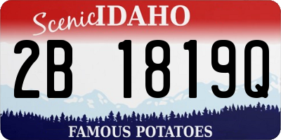 ID license plate 2B1819Q