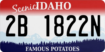 ID license plate 2B1822N