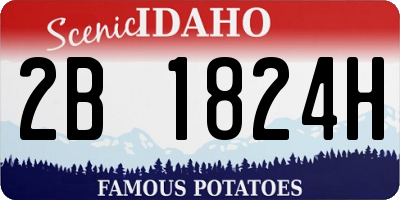 ID license plate 2B1824H