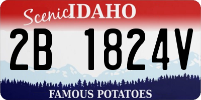 ID license plate 2B1824V