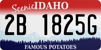 ID license plate 2B1825G