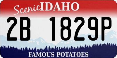 ID license plate 2B1829P