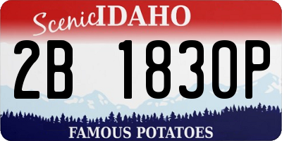 ID license plate 2B1830P