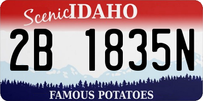 ID license plate 2B1835N