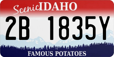 ID license plate 2B1835Y