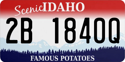 ID license plate 2B1840Q