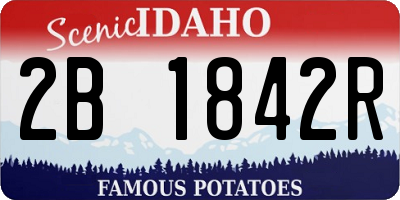 ID license plate 2B1842R