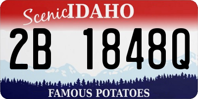 ID license plate 2B1848Q