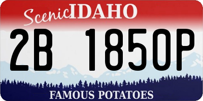 ID license plate 2B1850P