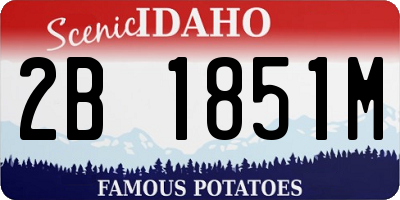ID license plate 2B1851M