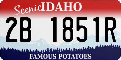 ID license plate 2B1851R