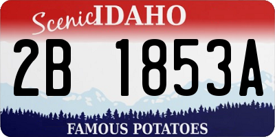 ID license plate 2B1853A