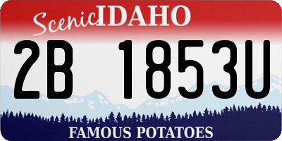 ID license plate 2B1853U