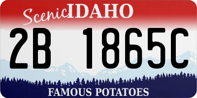 ID license plate 2B1865C