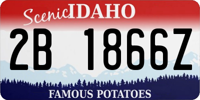 ID license plate 2B1866Z