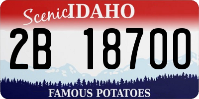 ID license plate 2B1870O