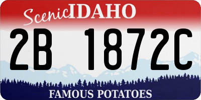 ID license plate 2B1872C