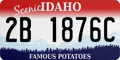 ID license plate 2B1876C