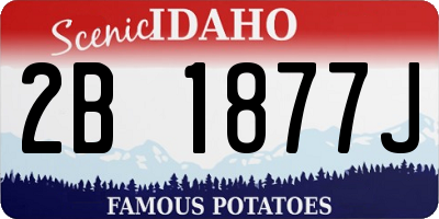 ID license plate 2B1877J